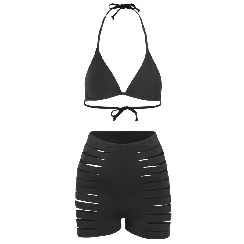 Damen Bikini-Set mit sexy Cut-Out und hoch geschnittenen Shorts Echo Archiv