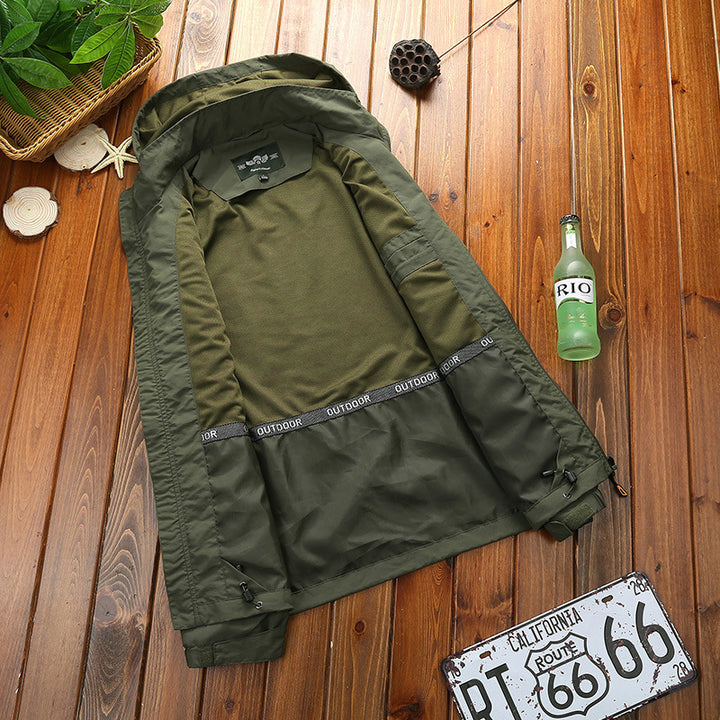 Herren Leichte Sommerjacke mit abnehmbarer Kapuze Echo Archiv