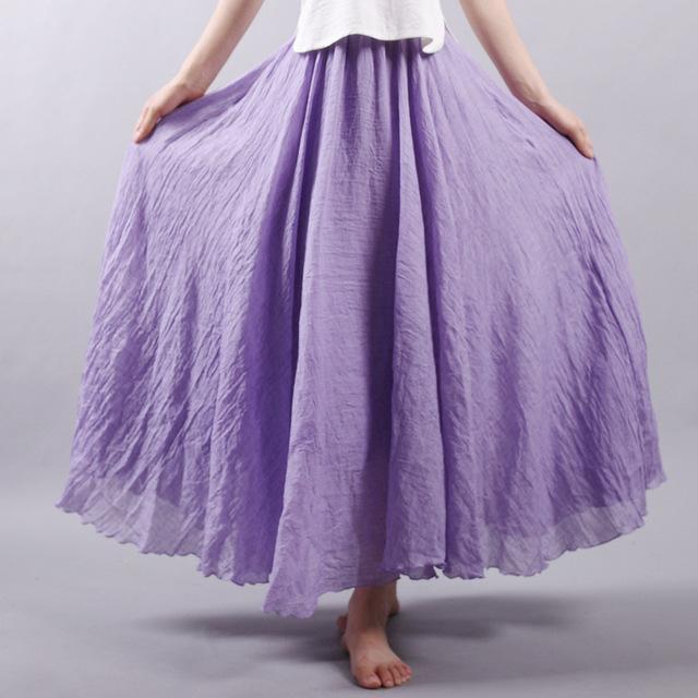 Echoarchiv | Lässig Fallender Boho Maxi Rock für Damen