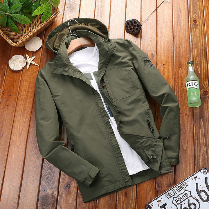 Herren Leichte Sommerjacke mit abnehmbarer Kapuze Echo Archiv