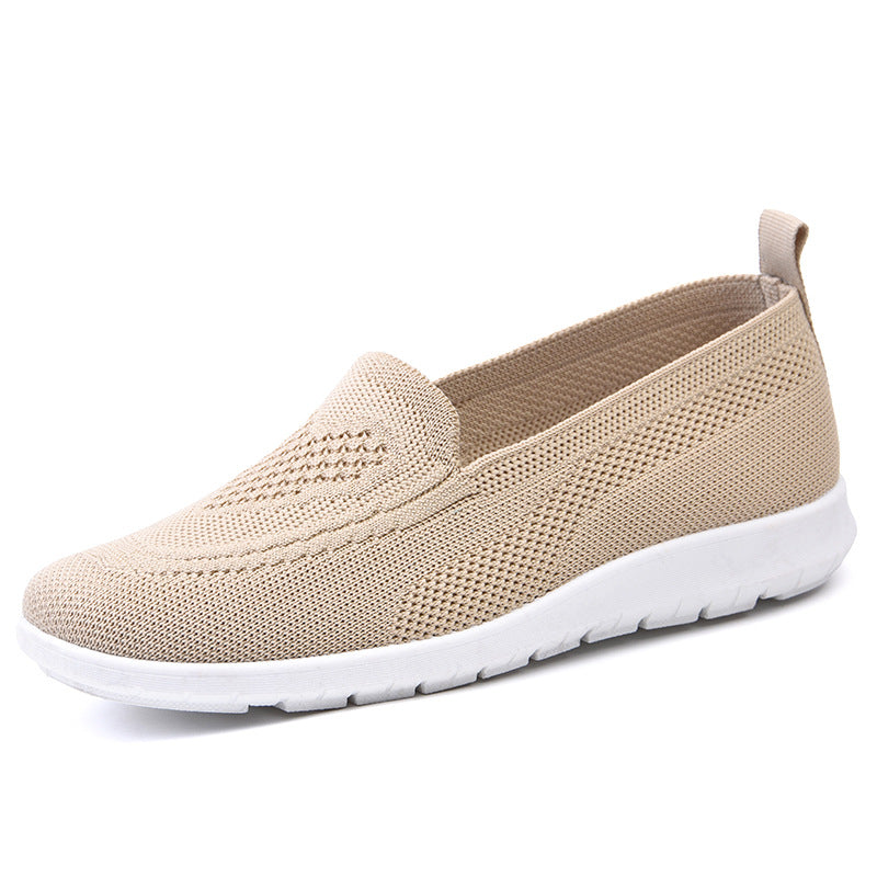 Damen nan ultraleichter gestrickter Slip-On-Loafer mit nahtlosem Sockenschaft, elastischem Einstieg und stoßdämpfender EVA-Laufsohle Echo Archiv