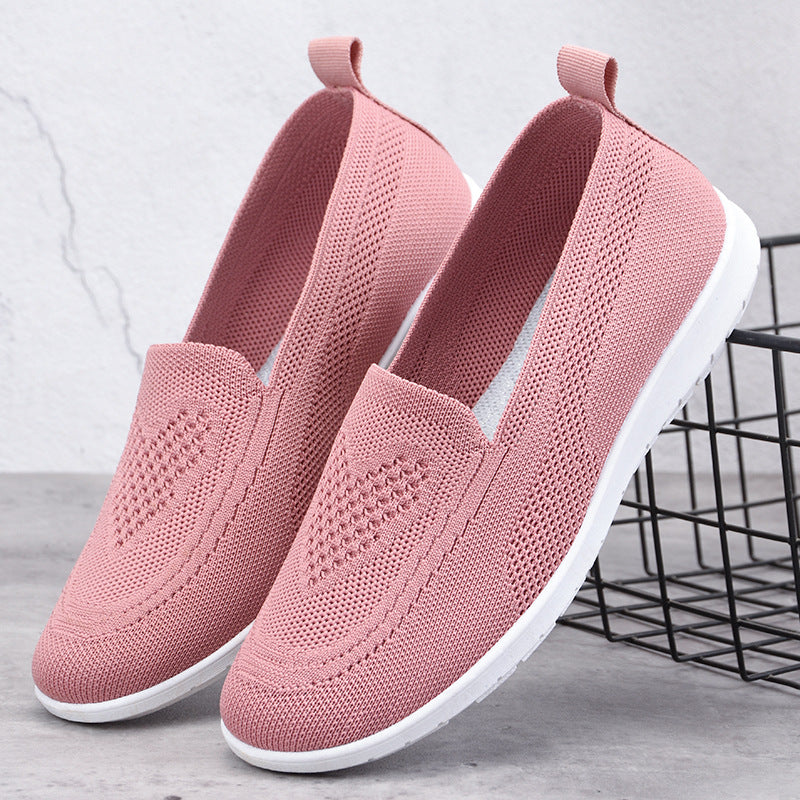 Damen nan ultraleichter gestrickter Slip-On-Loafer mit nahtlosem Sockenschaft, elastischem Einstieg und stoßdämpfender EVA-Laufsohle Echo Archiv
