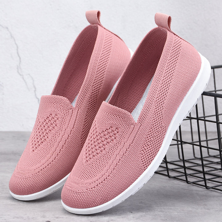 Damen nan ultraleichter gestrickter Slip-On-Loafer mit nahtlosem Sockenschaft, elastischem Einstieg und stoßdämpfender EVA-Laufsohle Echo Archiv