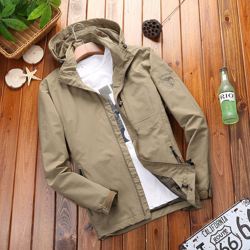 Herren Leichte Sommerjacke mit abnehmbarer Kapuze Echo Archiv