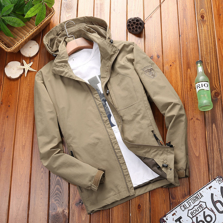 Herren Leichte Sommerjacke mit abnehmbarer Kapuze Echo Archiv