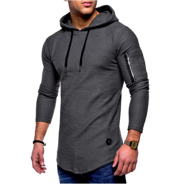 Herren langer Kapuzenpulli mit einzigartiger Struktur Echoarchiv