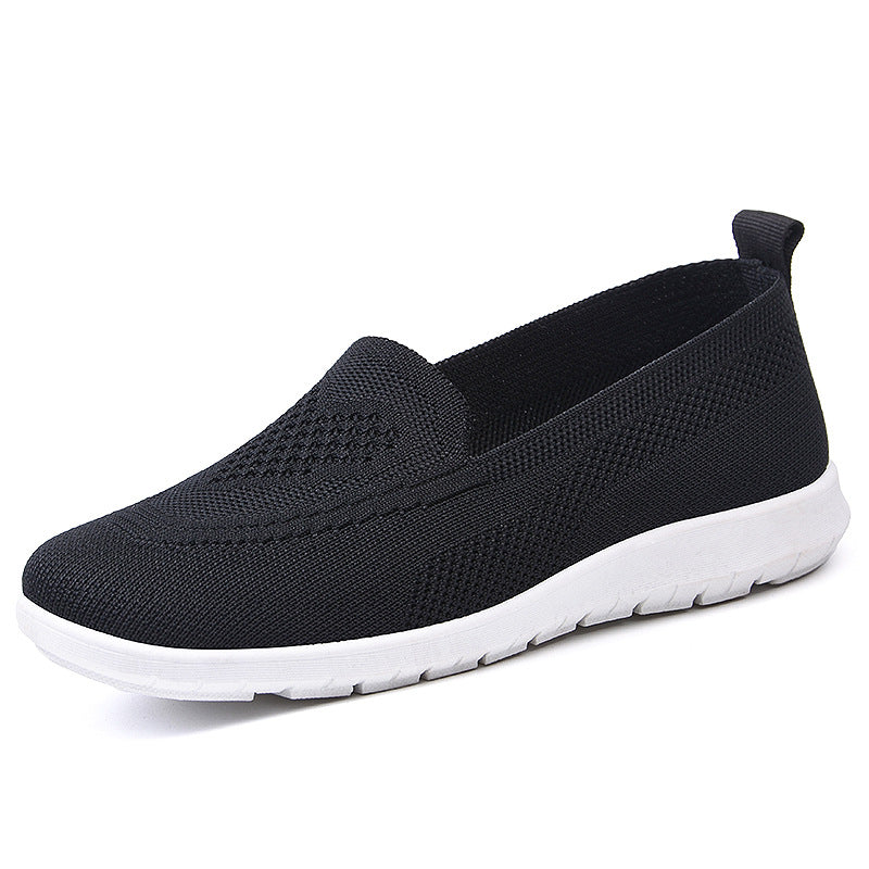 Damen nan ultraleichter gestrickter Slip-On-Loafer mit nahtlosem Sockenschaft, elastischem Einstieg und stoßdämpfender EVA-Laufsohle Echo Archiv