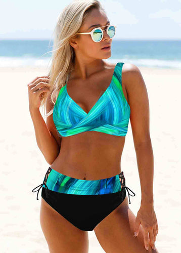 Damen Sportliches Bikini-Set mit verstellbaren Trägern und modischem Farbdesign Echo Archiv