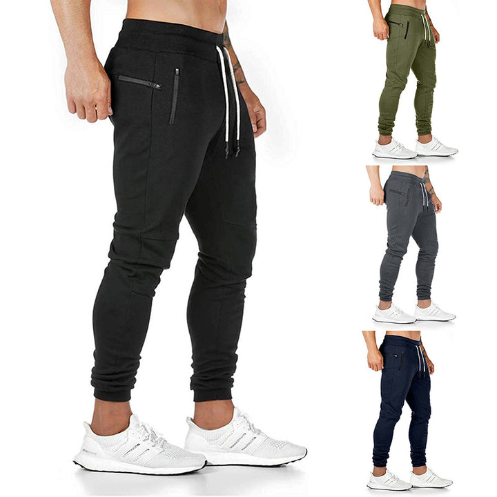 Herren nan taillierte Tapered Jogginghose mit elastischem Tunnelzug, Bündchen und Reißverschlusstaschen Echo Archiv