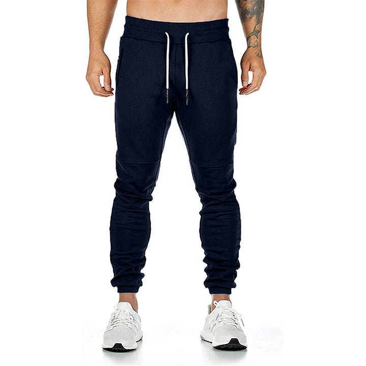 Herren nan taillierte Tapered Jogginghose mit elastischem Tunnelzug, Bündchen und Reißverschlusstaschen Echo Archiv