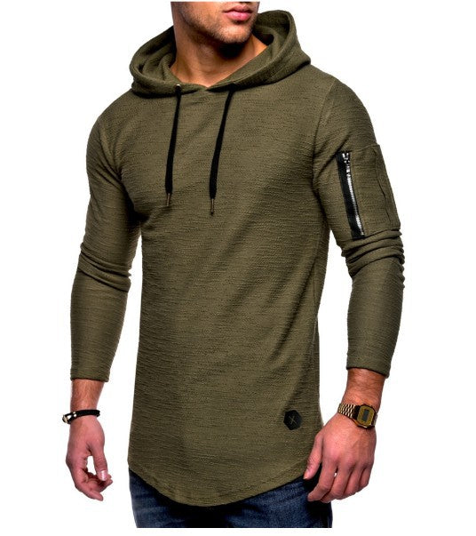 Herren langer Kapuzenpulli mit einzigartiger Struktur Echoarchiv