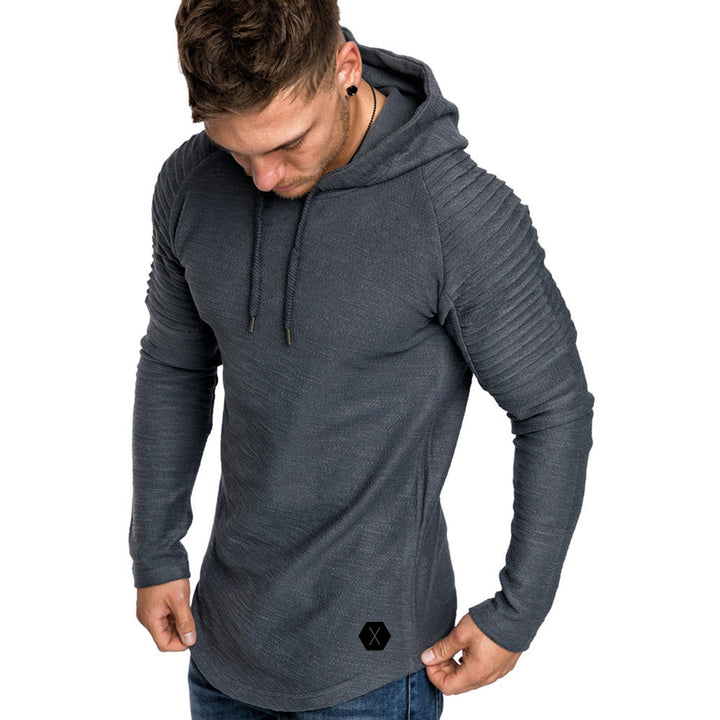 Herren Kapuzenpullover mit strukturiertem Design und modischen Raglanärmeln Echoarchiv