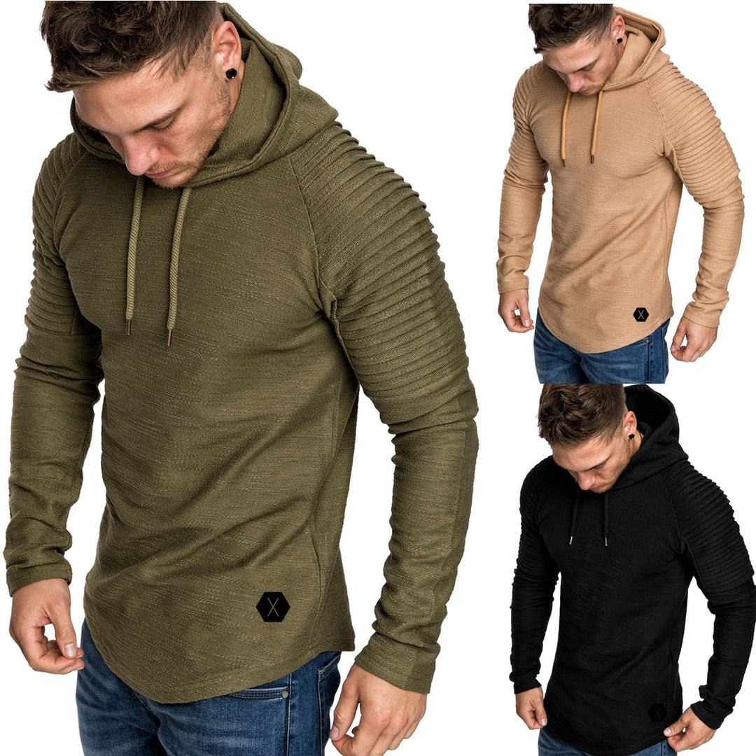 Herren Kapuzenpullover mit strukturiertem Design und modischen Raglanärmeln Echoarchiv