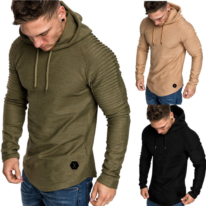 Herren Kapuzenpullover mit strukturiertem Design und modischen Raglanärmeln Echoarchiv