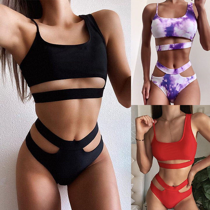 Damen Cut-Out Bikini-Set mit modischen Akzenten Echo Archiv