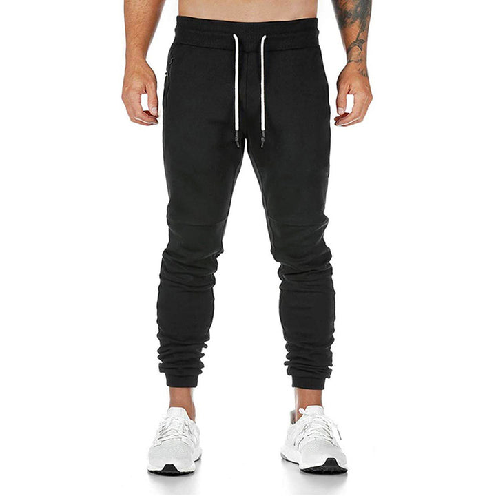 Herren nan taillierte Tapered Jogginghose mit elastischem Tunnelzug, Bündchen und Reißverschlusstaschen Echo Archiv