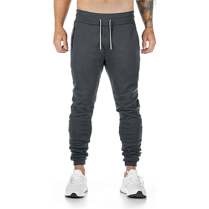 Herren nan taillierte Tapered Jogginghose mit elastischem Tunnelzug, Bündchen und Reißverschlusstaschen Echo Archiv