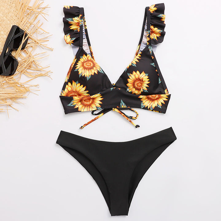 Damen Triangel-Bikini mit verstellbaren Trägern und auffälligem Galaxie-Design Echo Archiv