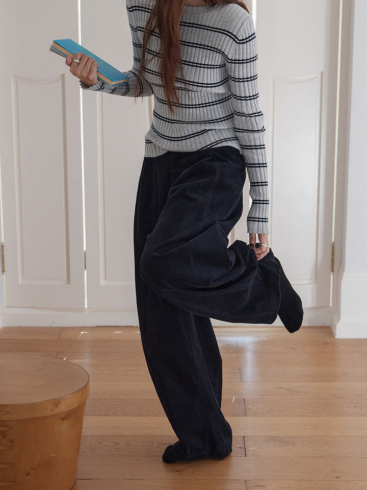 Retro-Cordhose, locker geschnitten, Damen