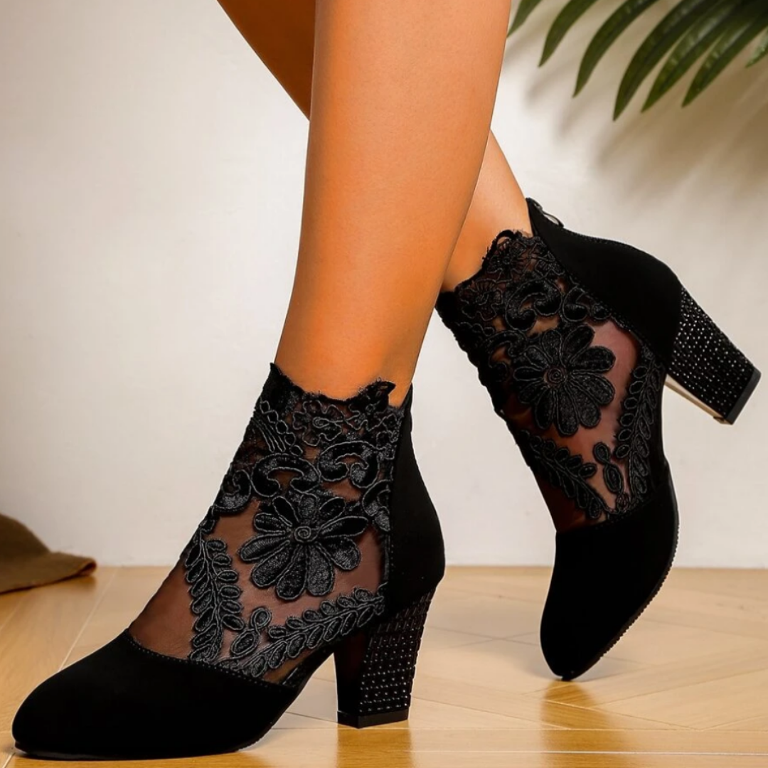 Echoarchiv | Bestickte High-Heel-Stiefel - Trendy FootwEchoarchivr