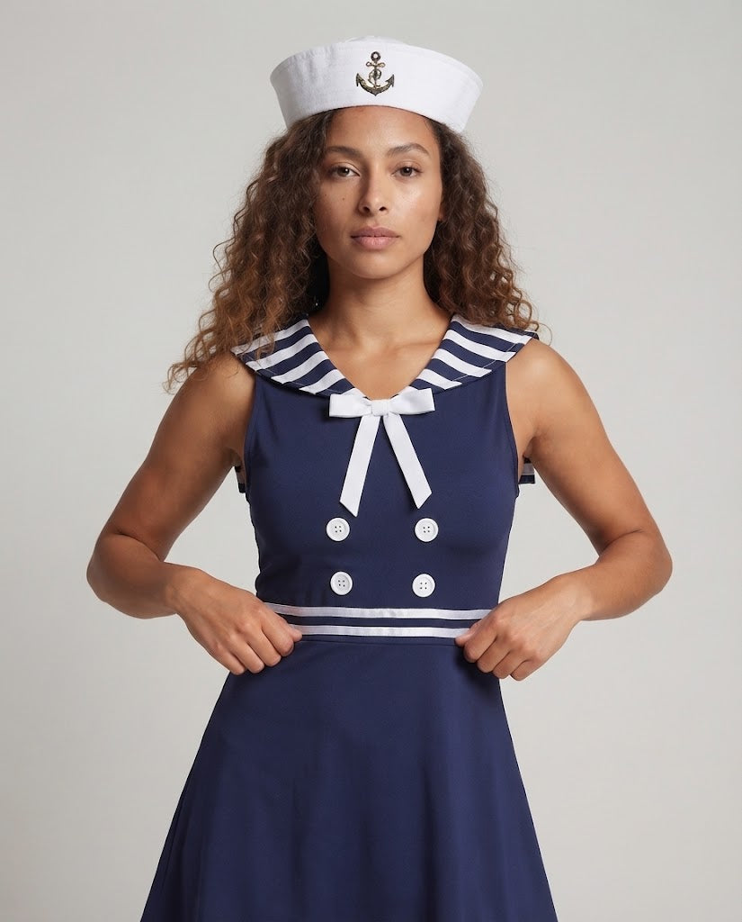 Damen Matrosen-Kleid mit eleganten Details Echo Archiv