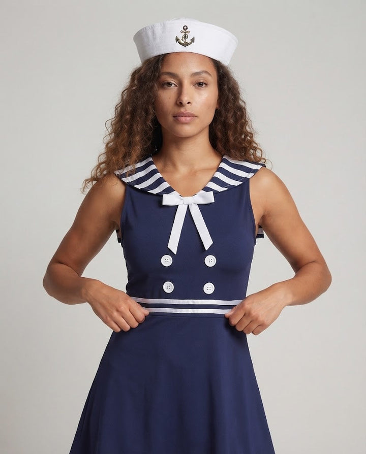 Damen Matrosen-Kleid mit eleganten Details Echo Archiv