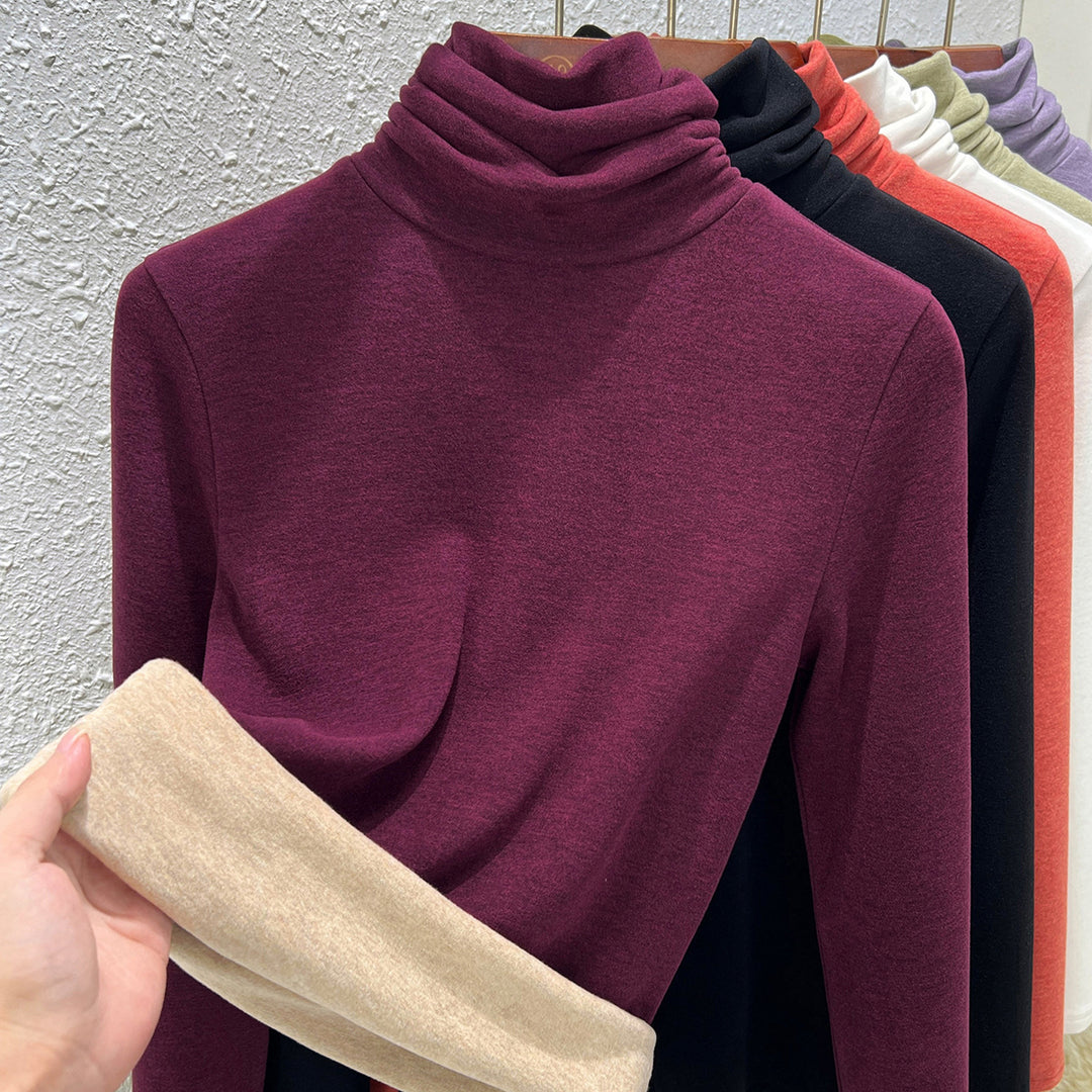 Damen-Thermo-Shirt mit Stehkragen, gefüttert