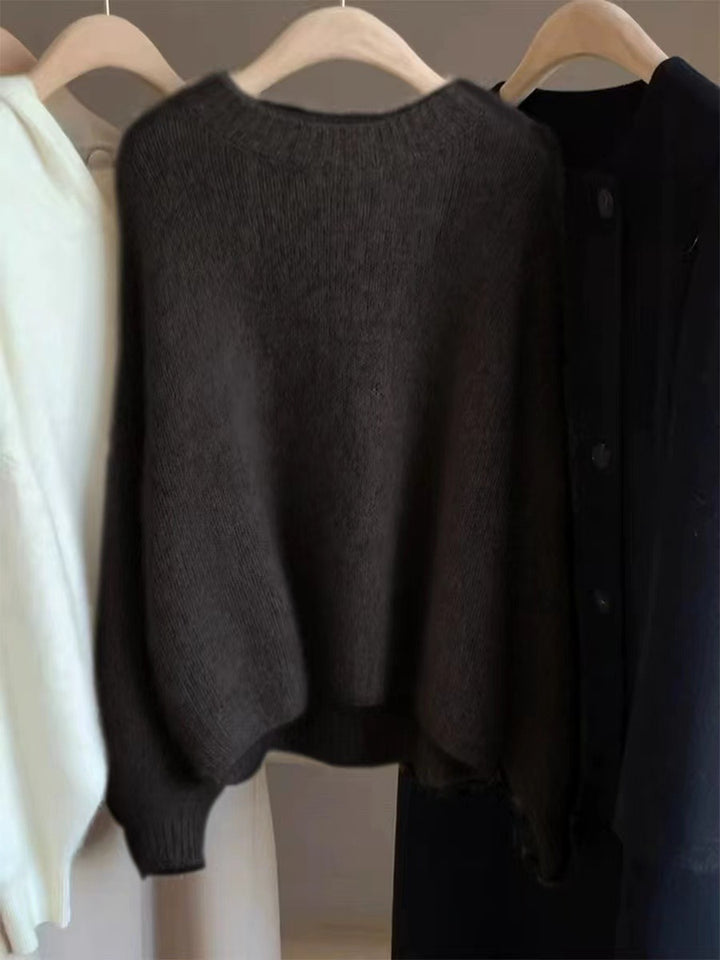Damen-Kaschmirpullover, kurz und locker