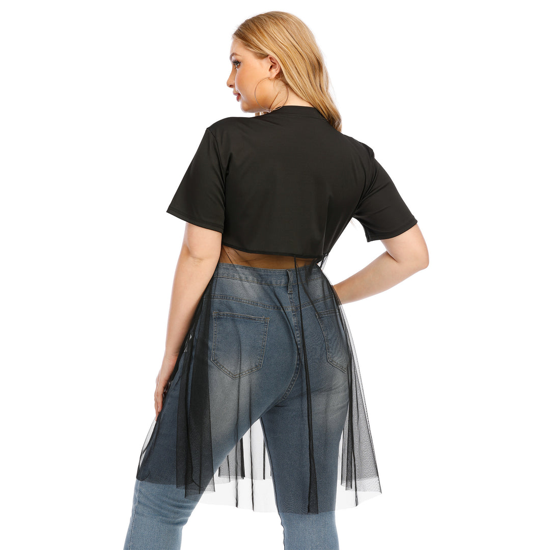Damen modisches Mesh-Top mit integriertem Rock Echo Archiv