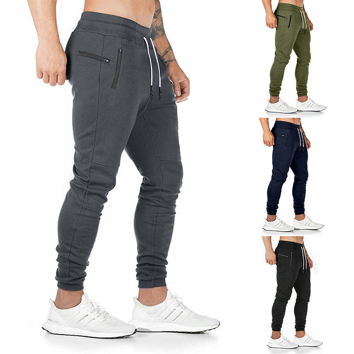 Herren nan taillierte Tapered Jogginghose mit elastischem Tunnelzug, Bündchen und Reißverschlusstaschen Echo Archiv