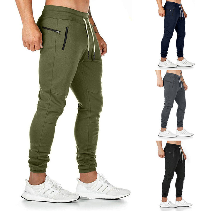 Herren nan taillierte Tapered Jogginghose mit elastischem Tunnelzug, Bündchen und Reißverschlusstaschen Echo Archiv