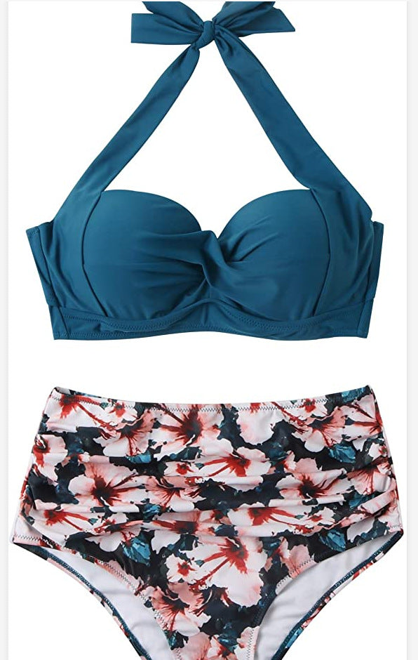 Damen Modischer Bikini mit hochgeschnittenem Höschen Echo Archiv