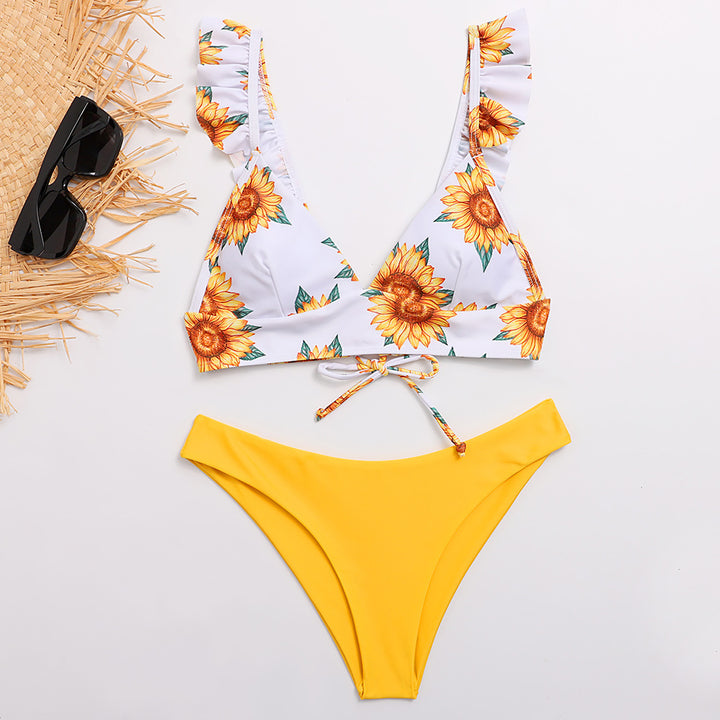 Damen Triangel-Bikini mit verstellbaren Trägern und auffälligem Galaxie-Design Echo Archiv