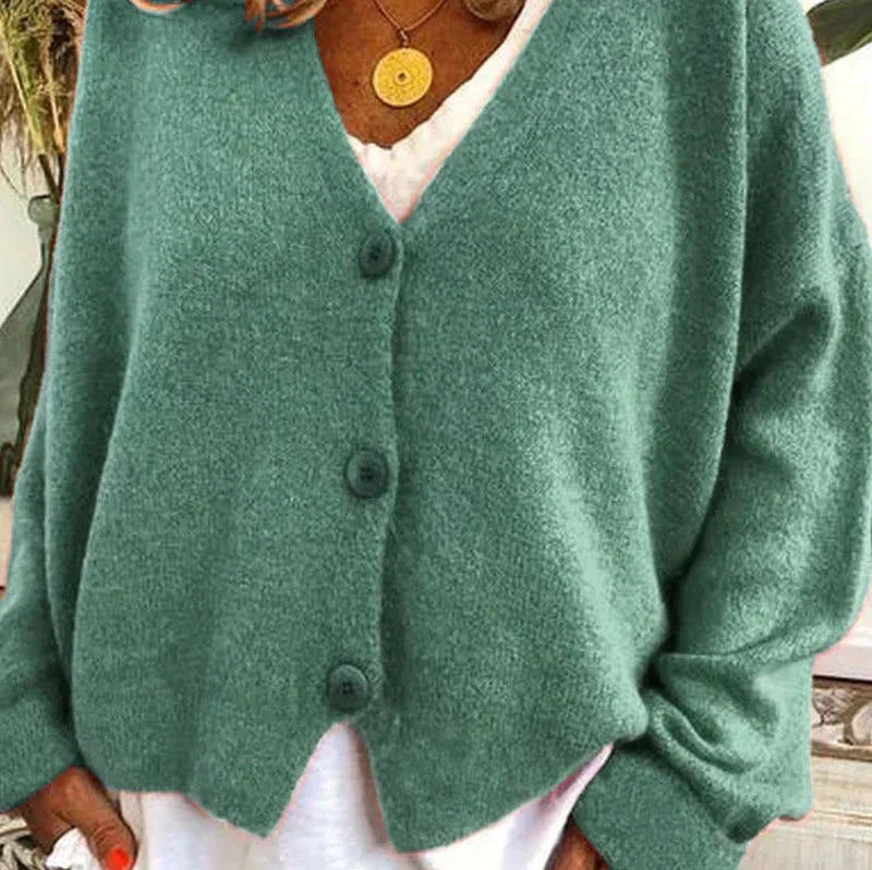 Echoarchiv - Schicke Herbst Einfarbige Lockere Pullover für Frauen