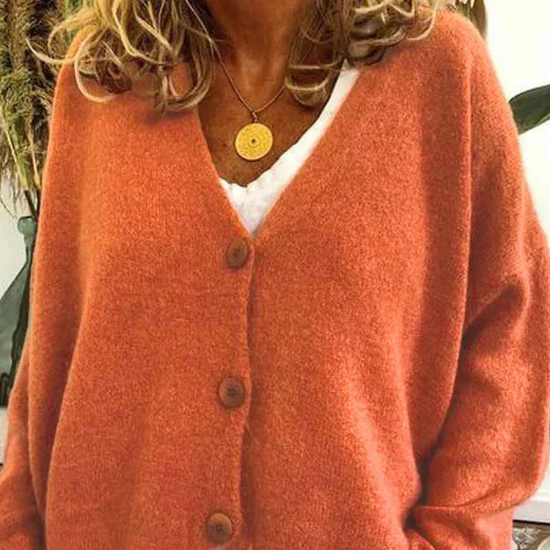 Echoarchiv - Schicke Herbst Einfarbige Lockere Pullover für Frauen