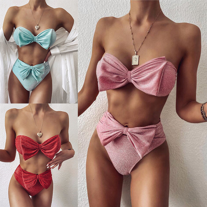 Damen Bandeau-Bikini mit modischem Schleifen-Design Echo Archiv