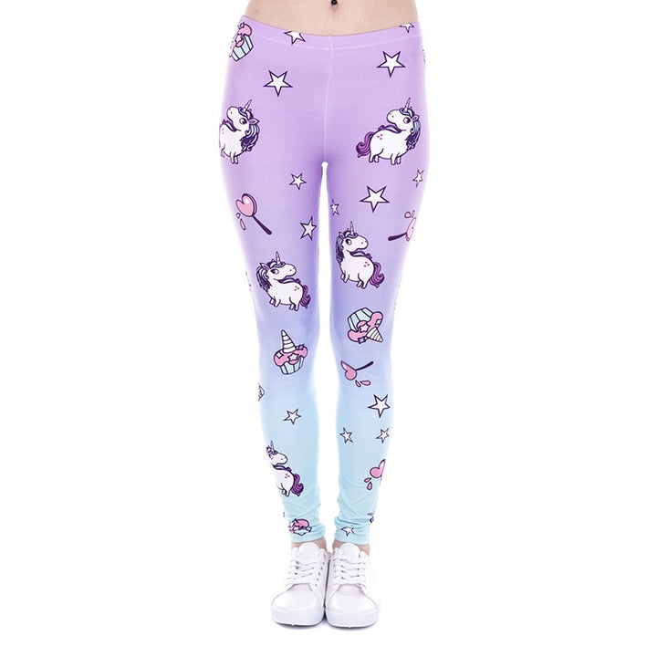 Damen Mandala-Ombre Leggings mit hohem Bund und formendem Stretch echoarchiv-