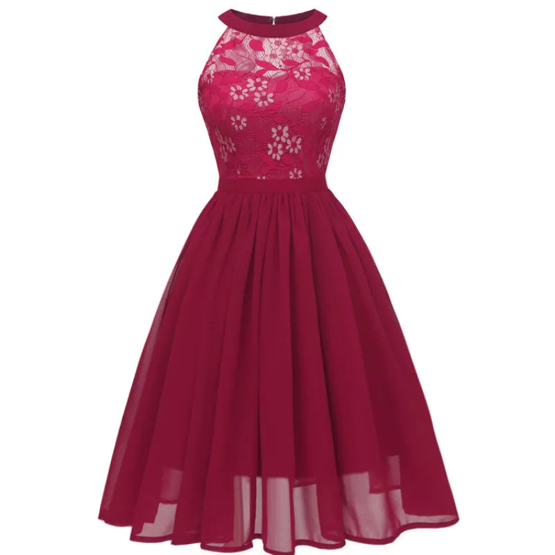Echoarchiv | Chiffonkleid mit Spitze und Rüschen