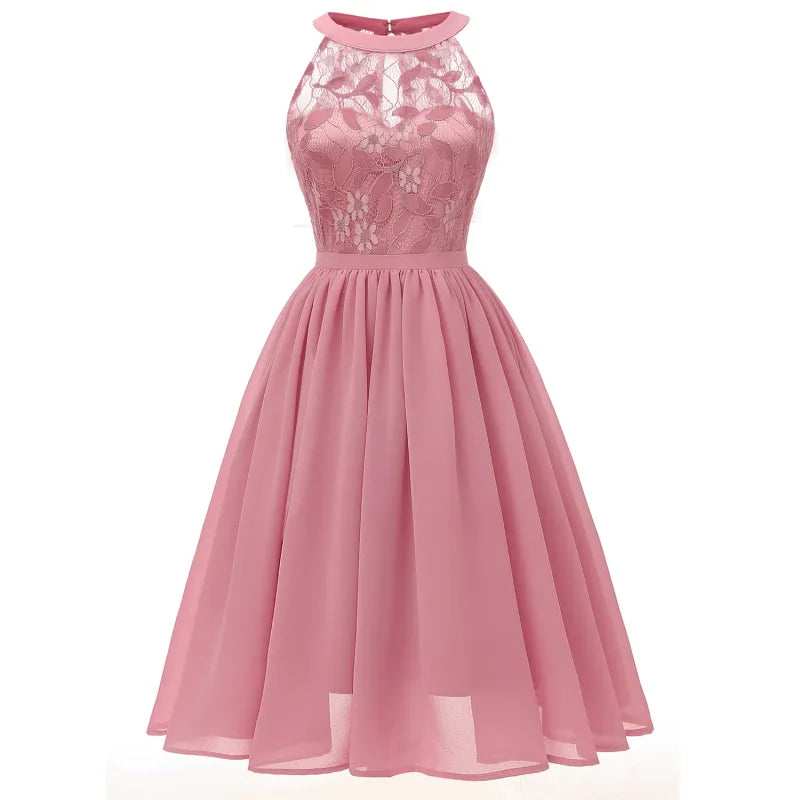 Echoarchiv | Chiffonkleid mit Spitze und Rüschen