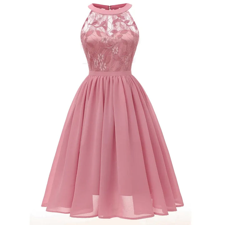 Echoarchiv | Chiffonkleid mit Spitze und Rüschen