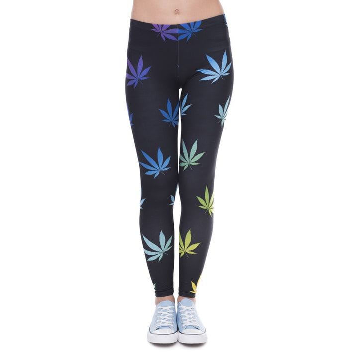 Damen Mandala-Ombre Leggings mit hohem Bund und formendem Stretch echoarchiv-