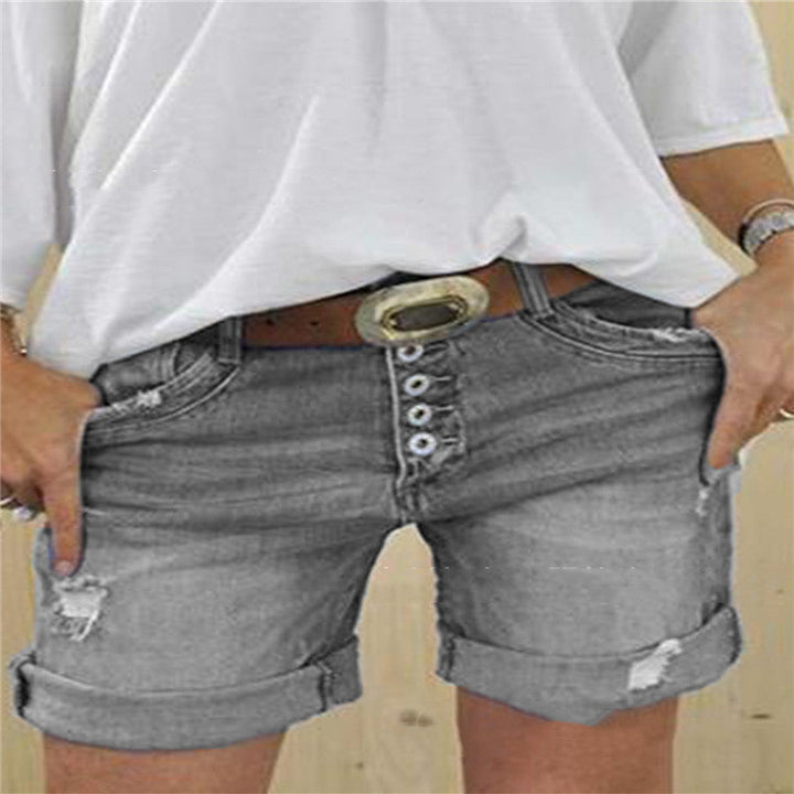 Echoarchiv | Lässige Ripped Denim-Shorts