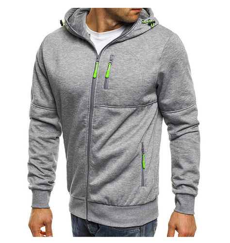 Herren Hoodie mit praktischen Reißverschlusstaschen und modernem Design Echoarchiv