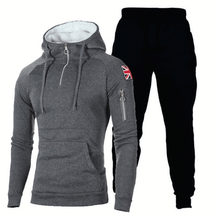 Herren Sportliches Hoodie- und Jogginghose-Set mit hochfunktionalen Materialien Echoarchiv