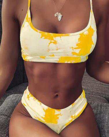 Damen Hoch tailliertes Sport-Bikini-Set Echo Archiv