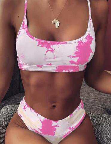 Damen Hoch tailliertes Sport-Bikini-Set Echo Archiv