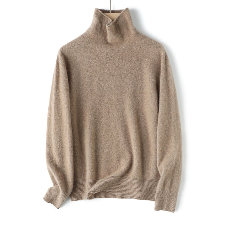 Damen-Woll-Kaschmir-Pullover, nahtlos, verschiedene Kragenformen