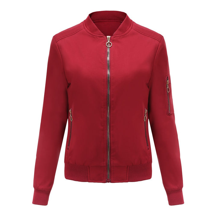 Damen nan leichte sportive Bomberjacke mit Ringzipper und Ärmeltasche Echo Archiv
