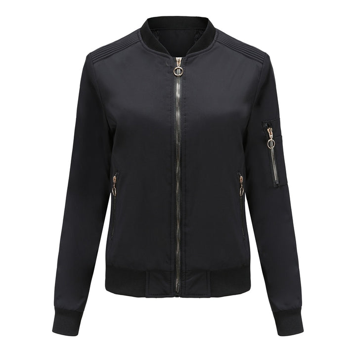 Damen nan leichte sportive Bomberjacke mit Ringzipper und Ärmeltasche Echo Archiv