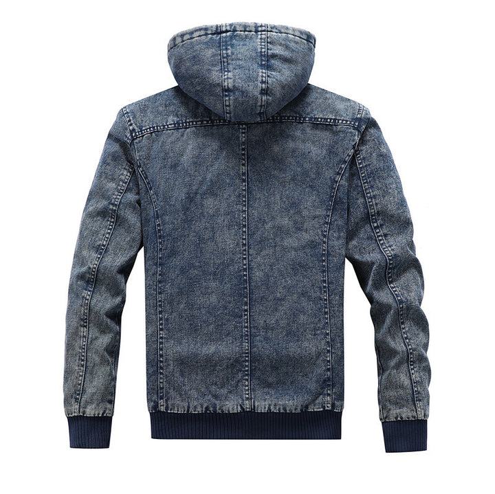 Herren Jeansjacke mit gefütterter Kapuze Echoarchiv